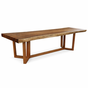 Table à manger moderne en bois massif écologique de qualité supérieure avec pieds en métal pour hôtel et villa - Product Image 5