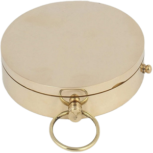 Brújula de bolsillo antigua Brújula plana de latón magnético de 3 pulgadas Brújula de bolsillo con buscador de dirección por Calvin hnaicraft - Product Image 1
