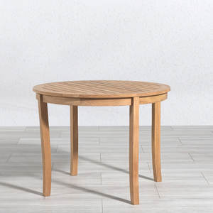 Mesa de Comedor Redonda Clásica de Teca Sólida Contemporánea para Exteriores, Muebles para Hostelería y Resorts, Exportación - Product Image 6