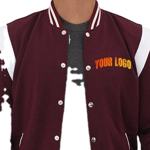 Chaqueta Varsity de Cuero para Hombre, Diseño Color Block Personalizado OEM, Negro y Rojo, Alta Calidad, Estilo Urbano, Chaqueta de Béisbol para Invierno - Product Image 6