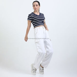 Nardon Apparel – Nouveau Crop Top Sexy à Col Rond ou Col Montant, Coupe Slim, Imprimé Sérigraphié Personnalisé, Grande Taille, Couleur Unie, pour Femme - Product Image 1