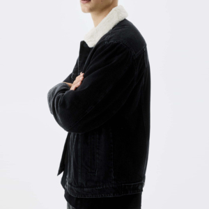 Nouvelles arrivées : vestes en jean pour hommes, col montant, revêtement personnalisé, pour l'hiver, prix de gros. - Product Image 2