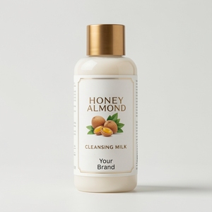 Lait nettoyant à l'amande et au miel de grande taille 1000 ml, soin doux de la peau, étiquette privée disponible, vente directe d'usine, vente chaude - Product Image 1