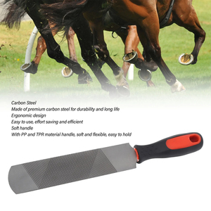 Raspador de pezuñas de 8 pulgadas de acero al carbono, lima ergonómica para herraduras, herramienta de recorte de herraduras con mango flexible para caballos - Product Image 4