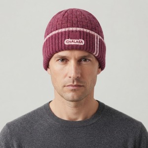 CHALASA SPORTS Gorro de Punto Jacquard Personalizado Y2K 100% Lana, Unisex para Adultos, Bordado, Cálido para Invierno, Gorro de Moda, Venta al Por Mayor OEM - Product Image 3
