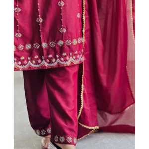 Hermosa ropa de fiesta para mujer Top Bottom Dupatta Set - Product Image 3