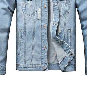 Premium <b>Mens</b> Winter Denim <b>Jacket</b> Casual Turn Down Collar Custom Logo Breathable Cotton <b>Jean</b> <b>Jacket</b> Wholesale OEM Style - Product Image 6