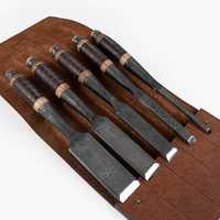 Ensemble de ciseaux à rainurer multifonctionnels en acier semi-circulaire faits à la main pour le travail du bois, outil de charpentier, ciseaux plats