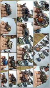 Colgante de Cobre con Árbol de la Vida de Jaspe Natural - Collar Clásico para Niños con Piedra Natural Envuelta en Alambre |   Mangalmay Corporation - Product Image 2