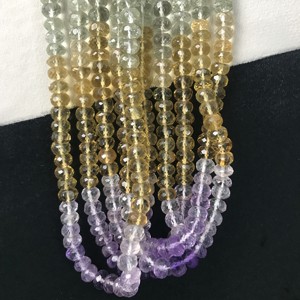 100% Natural IGI Certified Semi Multi Loose Faceted Rondelle Beads 6.5-7mm AA Grade Multi Color <b>Fire</b> Vivaaz <b>Gems</b> Jaipur - Product Image 2
