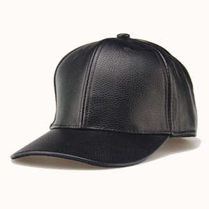 Kivotech Unisex Brown Pu Leather 6-Panel <b>Baseball</b> <b>Cap</b> Fitted Casual Adult Hat Solid Color Four Seasons Style - Product Image 2