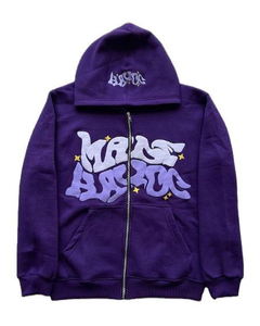 Custom Logo Full Zip Up Street Wear Hooded Sweatshirt with Drawstring and Front Pockets Casual Long Sleeve Hoodie for Adults - Product Image 5
