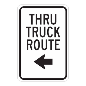 Panneau de signalisation routière Brady Thru Truck Route - Résistant aux intempéries, haute visibilité, pour l'extérieur - Product Image 3