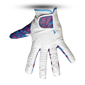 Guante de Golf de Piel de Cabretta con Estampado de Escamas de Mosaico, Guantes de Golf Transpirables de Piel de Oveja con Agarre Suave para Hombre - Product Image 1