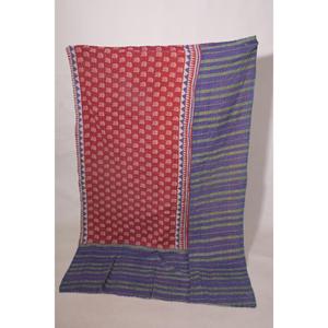 Handmade Vintage <b>Kantha</b> Quilt Indian Cotton Reversible Bedspread <b>Throw</b> Blanket Cottage Style Decor - Product Image 1