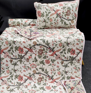 Cubrecama Floral, Juego de Edredón de Algodón Reversible, Hecho a Mano, Estilo Tradicional, para Uso en el Hogar en Todas las Estaciones - Product Image 1