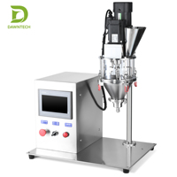 Máquina de Llenado de Polvo Semiautomática de Alta Precisión, Tipo Auger, para Viales de Vidrio, Bolsas, Tubos, Metal/Plástico