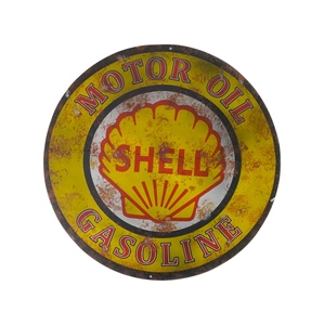Letrero Metálico Redondo Vintage Esso Guaranteed Petrols, Placa Metálica con Logotipo Rojo y Azul, Decoración de Pared para Gasolinera o Garaje - Product Image 5