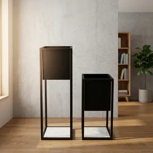 Soporte Minimalista para Plantas de Metal y Mármol, Rectangular, para Interior, Decoración Duradera para el Hogar, Sala de Estar - Product Image 3