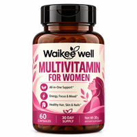 Capsules de multivitamines pour femmes adultes, marque privée OEM ODM, 20+ vitamines et minéraux essentiels, énergie, immunité, santé osseuse, non-OGM