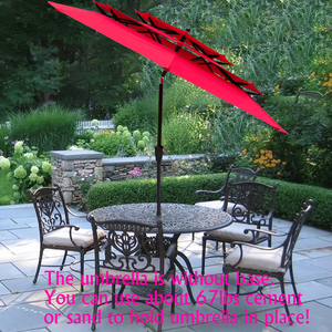 Ombrellone da Esterno a 3 Livelli da 2,7 m con Manovella, Inclinazione e Ventilazione per Giardino, Terrazza, Cortile, Piscina - Product Image 3