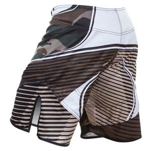 Shorts MMA de haute qualité en Spandex/Polyester avec logo frontal, respirants et à séchage rapide pour les entraînements et les séances de pratique en salle de sport pour hommes - Product Image 4