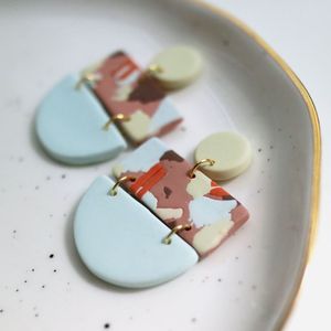Handmade Designer <b>Resin</b> <b>Earrings</b> Luxury Finish Artistic Craftsmanship Modern Fashion Styling Durable Crystal Fashion Accessories - Product Image 1