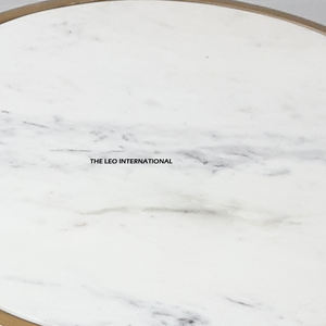 Ensemble de 2 tables basses plaquées or, en acier inoxydable et marbre, design luxueux, créatif, nordique, moderne, avec caractéristiques durables - Product Image 5