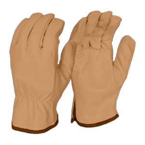 Heavy-Duty Reflective Safety <b>Gloves</b> for Garden Driving Heat Spark Resistant Personal Protective Sheep Grain Leather - Product Image 3