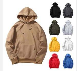 เสื้อฮู้ดผู้ชายสีพื้น แขนยาว ผ้าฝ้ายฟลีซ 100% ใส่ได้ในฤดูใบไม้ร่วง - Product Image 4