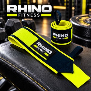 สายรัดข้อมือยกน้ำหนัก Rhino Fitness แบบตีนตุ๊กแก  วัสดุโพลีเอสเตอร์และไนลอน ใช้ได้กับทุกคน สำหรับออกกำลังกาย - Product Image 1