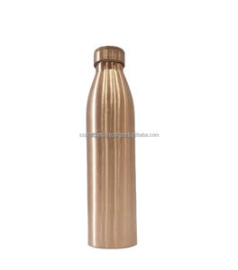 Botella de agua de cobre auténtica, fábrica para suministro directo de yoga, gimnasio, oficina o viaje, duradera y elegante con alcance global - Product Image 1