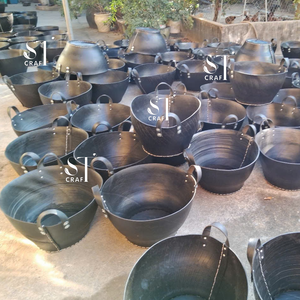 Cesta Multiusos de Caucho Reciclado, Duradera, Hecha a Mano, Maceta para Flores, Decoración Sostenible para el Hogar, Organizador de Almacenamiento para Jardín - Product Image 5