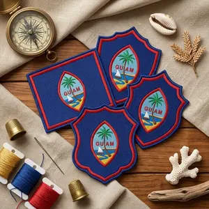 Parches Bordados Personalizados para Ropa, Parches de PU con Forma de Flor para Coser en Gorras y Prendas, LASER - Product Image 1