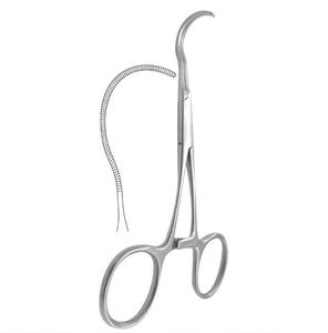 Pince vasculaire Castanesa en acier inoxydable, instrument chirurgical certifié CE Classe I, utilisation manuelle en chirurgie générale - Product Image 1