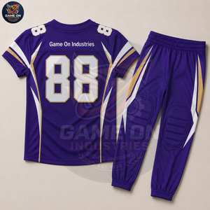 Name Number Purple Color Team Wear Personalized Sports Apparel Athletic Game Training Custom American Football Uniform Sets - Product Image 2