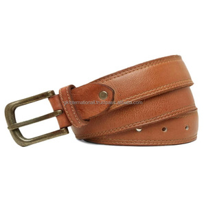 Personnalisé en gros 3.8 large Vintage ceintures en cuir pour hommes véritable aiguille boucle hommes jean ceinture couture ceinture - Product Image 4