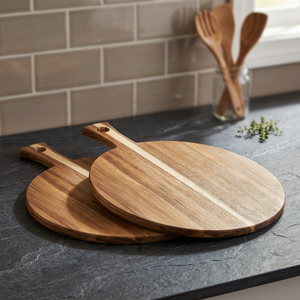 Planche à découper en bois d'acacia de 1,5 cm d'épaisseur avec poignée pour servir, planches à découper de cuisine, pizza, pain, fromage, charcuterie, fruits, légumes - Product Image 4