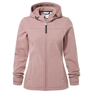 Women's <b>Lightweight</b> Mauve Softshell <b>Jacket</b> Hooded Windproof & <b>Waterproof</b> Nylon Shell Digital Print Full-Zip Outdoor <b>Running</b> - Product Image 2