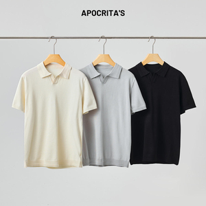 เสื้อโปโลแขนสั้นสีพื้นผ้าฝ้ายถักลำลองทรงปกติป้องกันรอยยับ S-Y1511 - Product Image 2