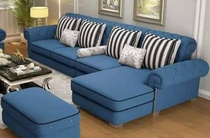 Modern L Shape Fabric Upholstered Sectional <b>Sofa</b> Set <b>Sofa</b> Set Luxury <b>Sofa</b> Set <b>Living</b> <b>Room</b> <b>Sofa</b> Set Furniture For Home Villa Apa - Product Image 4
