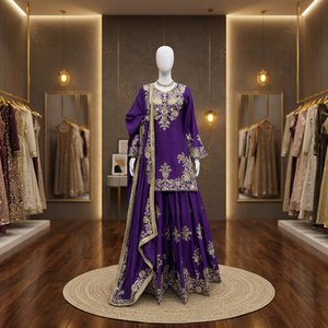 Derniers modèles de salwar kameez de créateurs pour les occasions spéciales, disponibles à prix abordable chez Samp Corporation - Product Image 1