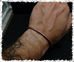 Ethnic Motif Copper Bangle <b>Bracelet</b> Decorative Artisan Jewelry Bulk Production - Product Image 2