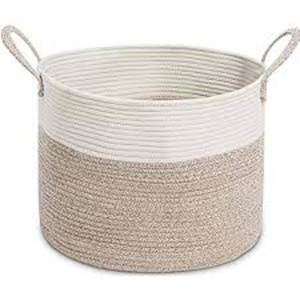 Clothing Organizer Foldable <b>Collapsible</b> Stackable 100% Cotton Woven Eco-Friendly Durable Lightweight Portable Modern Basket - Product Image 2