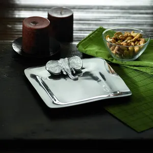 Premium <b>Decorative</b> Serving Tray for Worldwide Hospitality Industry Distribution Handmade Brushed Brass Coffee TrayElephant - Product Image 1