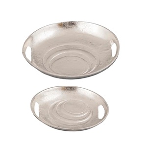 Plateau en aluminium au design classique, de qualité supérieure, fait à la main, rectangulaire, pour servir des aliments et du café, plateau de service élégant pour hôtels, plateau de table - Product Image 6