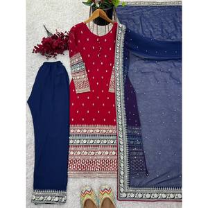 Conjunto de Top y Pantalón de Fiesta para Mujer de Diseñador con Dupatta, Nueva Llegada - Product Image 3
