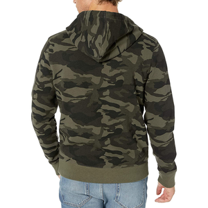 Sudadera con capucha de algodón 100% de primera calidad, con estampado de camuflaje, informal, para invierno, con cremallera, transpirable, estilo urbano. - Product Image 5