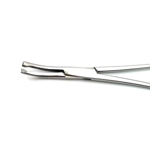 คีมหนีบผ้าก๊อซชั้นเยื่อหุ้มสมองแบบพรีเมียม ขนาด 21 ซม. โค้ง 1x2 ฟัน ทำจากสแตนเลส สำหรับผ่าตัดทางนรีเวช ได้รับมาตรฐาน CE ISO - Product Image 2