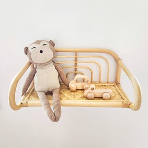 Home Kids Room Baby Nursery Bed Room <b>Decor</b> Natural Rattan Shelf Rack <b>Wicker</b> Kids Toys Organizer Shelf Wholesale - Product Image 3